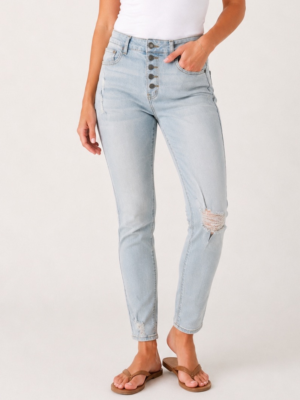 Blue Republic NWT high rise distressed skinny jeans juniors 9